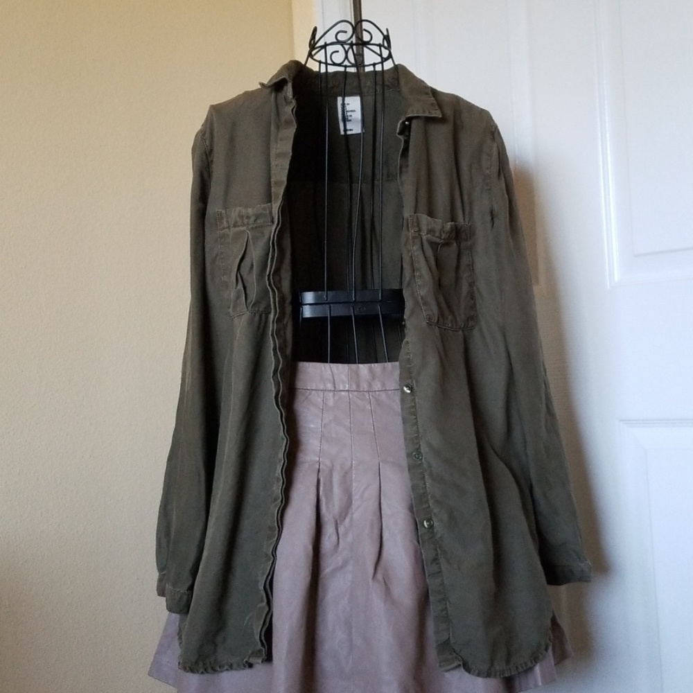 H&M Army Green Lyocell Jacket
